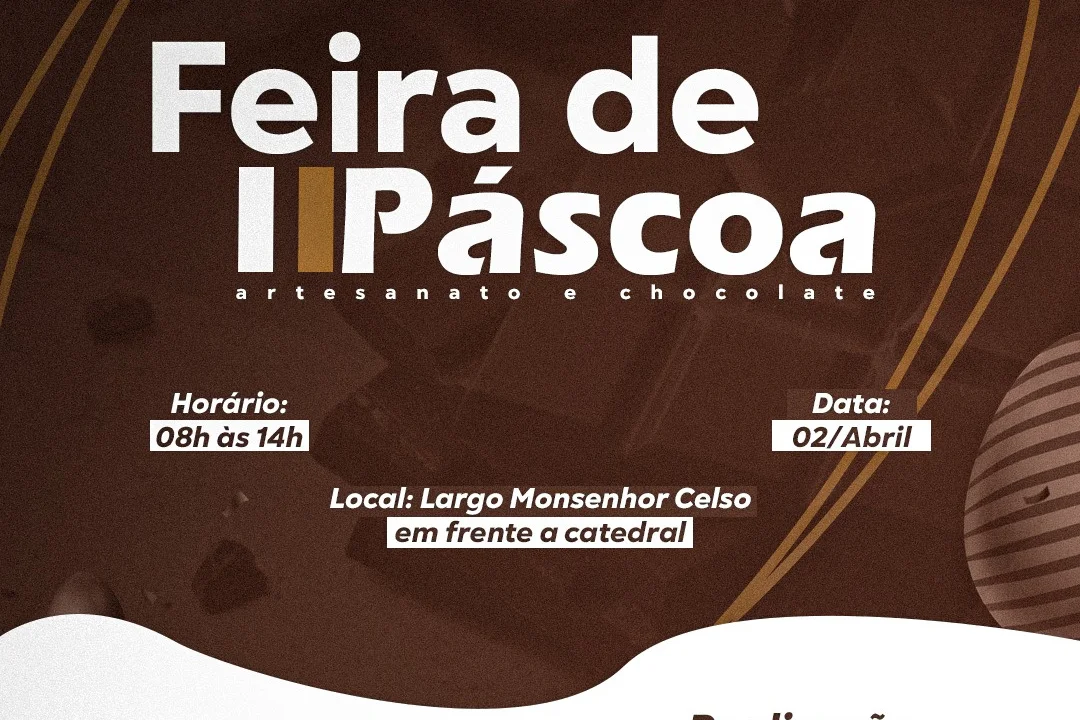 Feira de Páscoa acontece neste sábado, 02