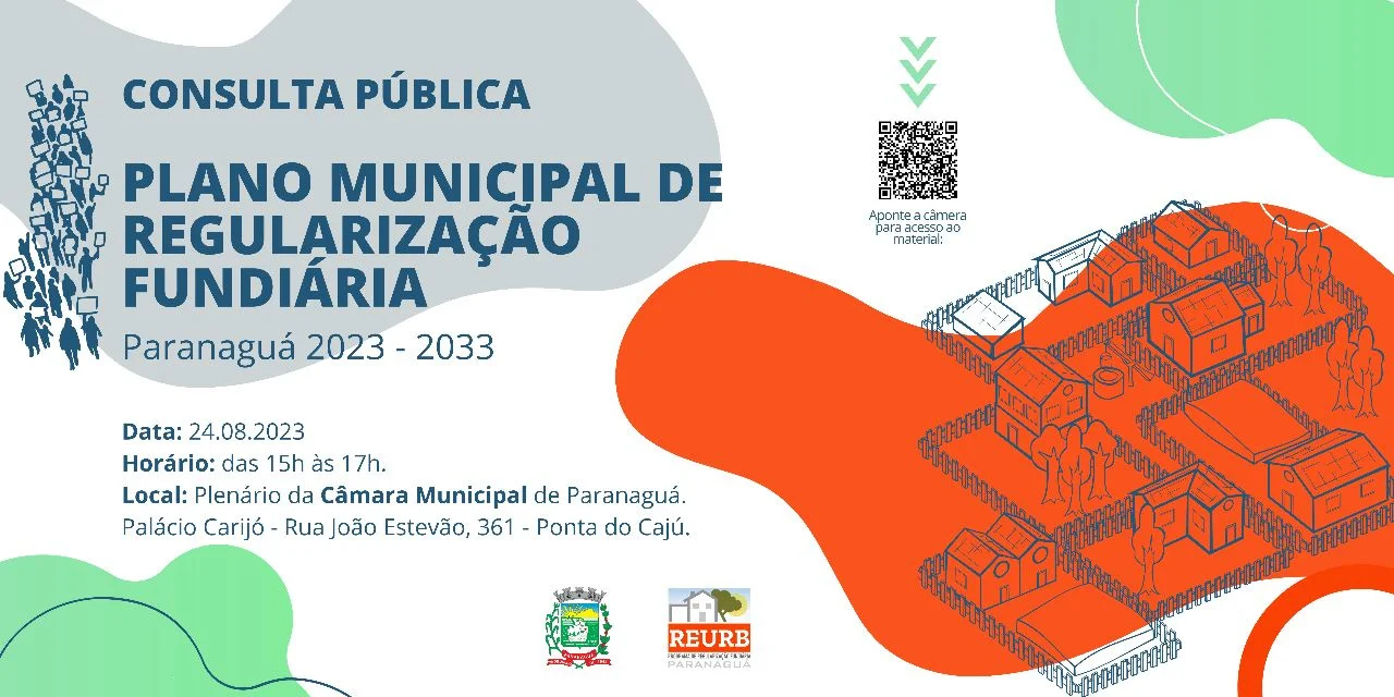 Prefeitura promove consulta pública referente ao Plano de Regularização Fundiária de Paranaguá