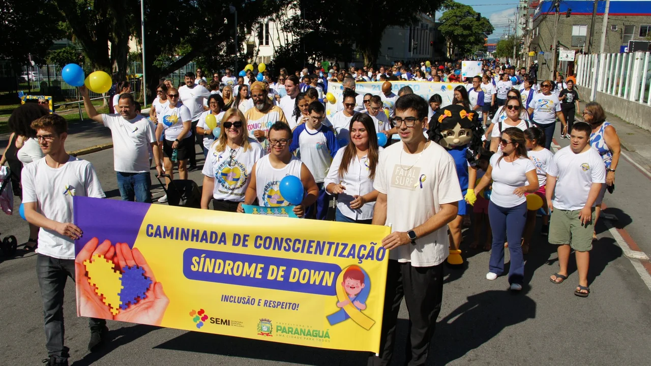 Secretaria de Inclusão promove caminhada pelo Dia Internacional da Síndrome de Down