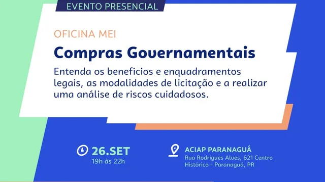 Oficina Compras Governamentais mostra caminhos para fornecer produtos e serviços aos órgãos públicos