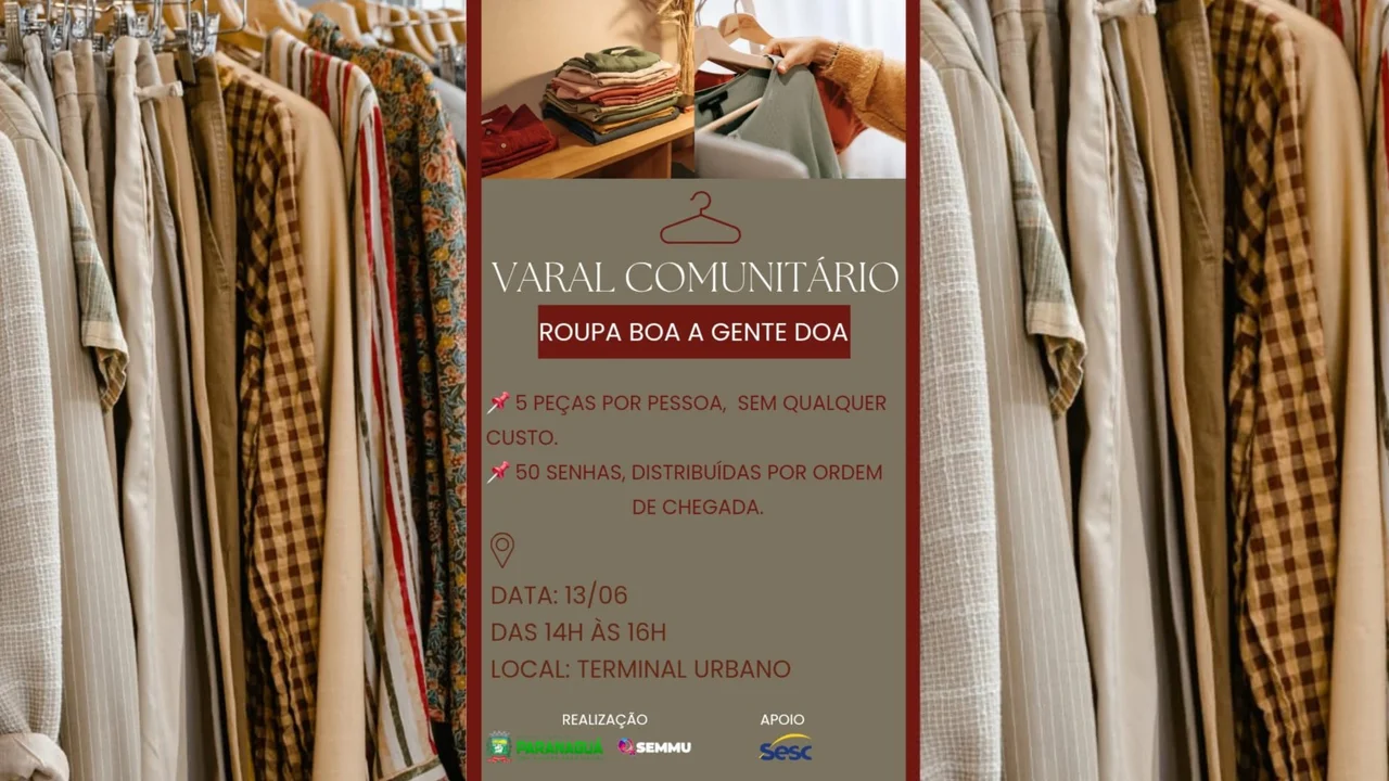 Prefeitura de Paranaguá e Sesc realizam Varal Comunitário na sexta-feira (13)
