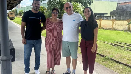 Nilton Torquato foi recepcionado por Paula Patricia Torres, superintendente de Incentivo e Fomento ao Turismo e pelos funcionários João Guilherme Romão e Linda Mara Abalem