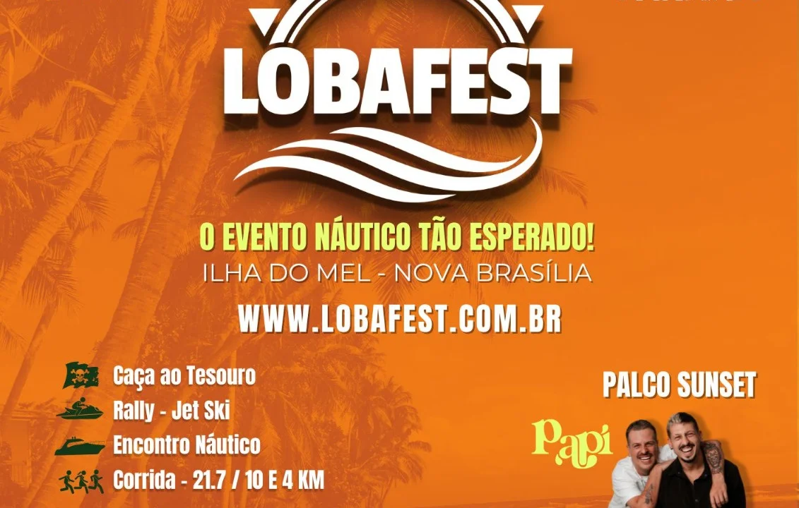 LobaFest vai agitar Nova Brasília na Ilha do Mel. Evento será dias 18 e 19 de janeiro com entretenimento, esporte, cultura, turismo e lazer.