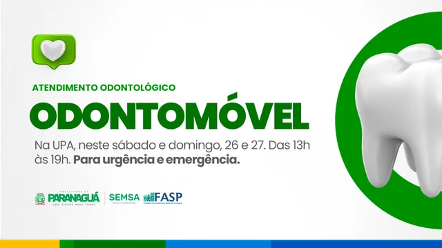 Serviço de Urgência Odontológica na UPA será lançado neste sábado (26)