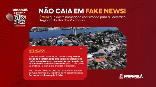 É falso que existe nomeação confirmada para a Secretaria Regional da Ilha dos Valadares