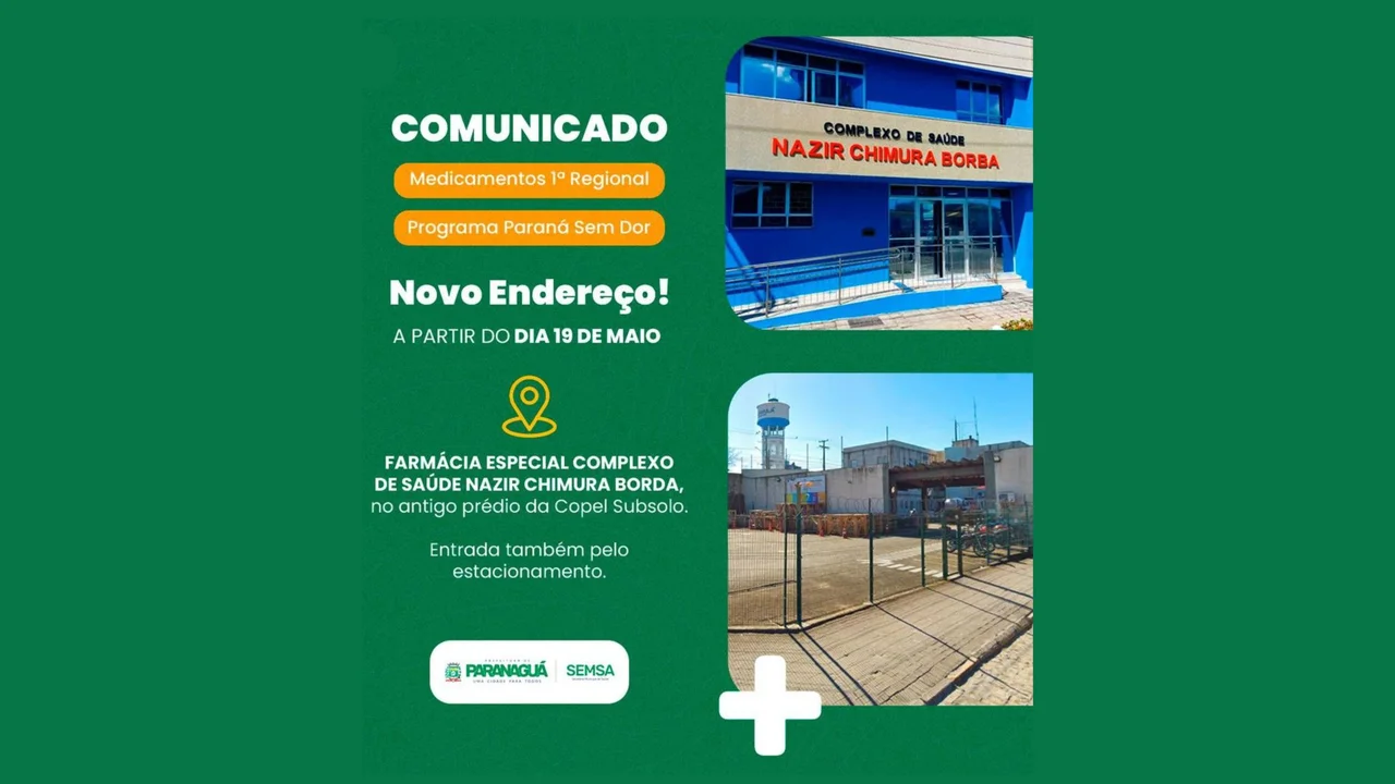 Secretaria de Saúde anuncia nova localização para aprimorar atendimento à população parnanguara e facilitar acesso a medicamentos