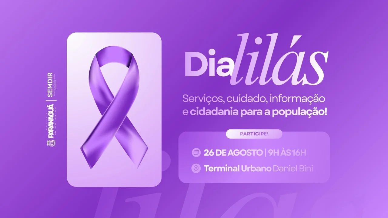 DIA LILÁS reúne serviços e ações voltadas às mulheres no Terminal Urbano Daniel Bini nesta quarta-feira