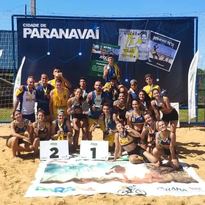 AHPA/SESPOR garante ouro e prata em Paranavaí pelo Paranaense de Handebol de Praia