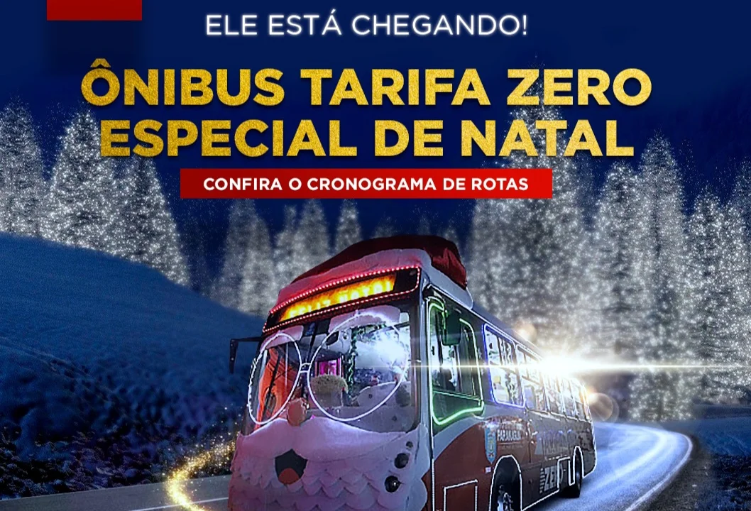 Tarifa Zero de Natal: ônibus iluminado tem cronograma de visitação pelos bairros