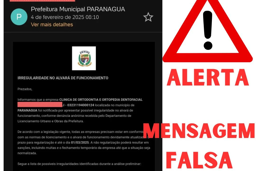 Prefeitura alerta para possível golpe