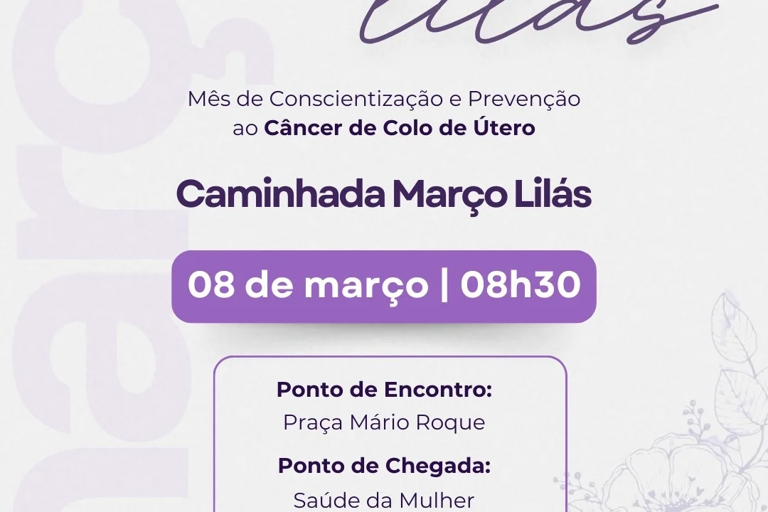 Sexta-feira é dia de “Caminhada Março Lilás”
